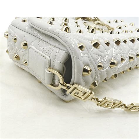 round versace studded vanitas medusa white tassel bag|White Versace Medusa Bag .